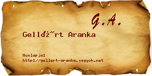 Gellért Aranka névjegykártya